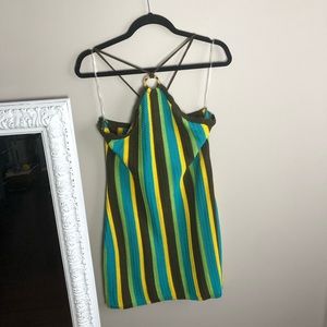 Retro Spaghetti strap crochet dress